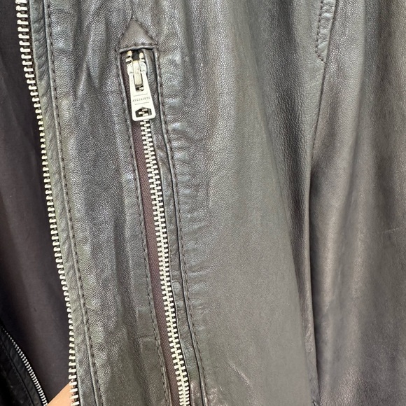 Allsaints Kino leather bomber jacket L Large All Saints - Picture 10 of 13